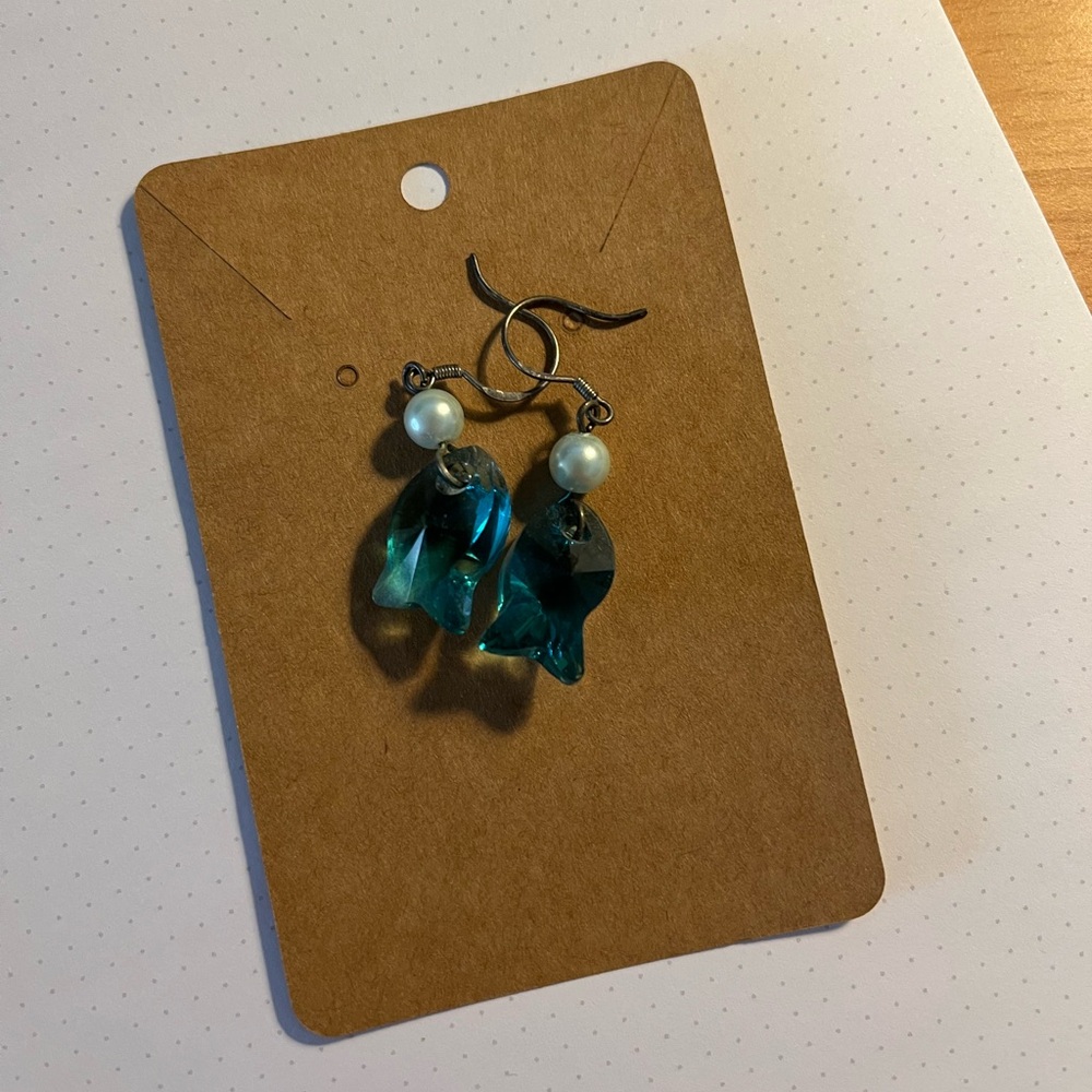 Blue Fish Earrings
